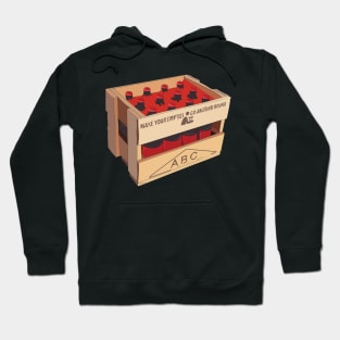 Hand Drawn New Zealand Crate - Red Hoodie